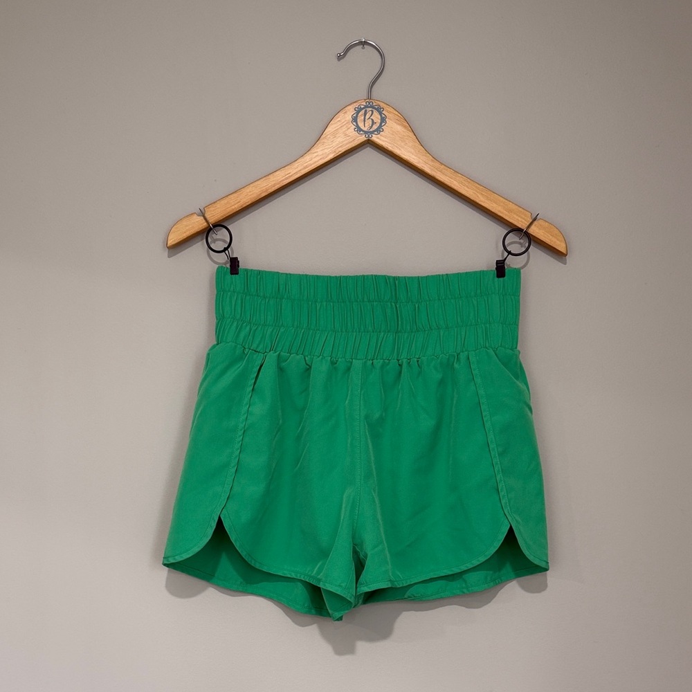 Pink Lily Bright Green Athletic Shorts